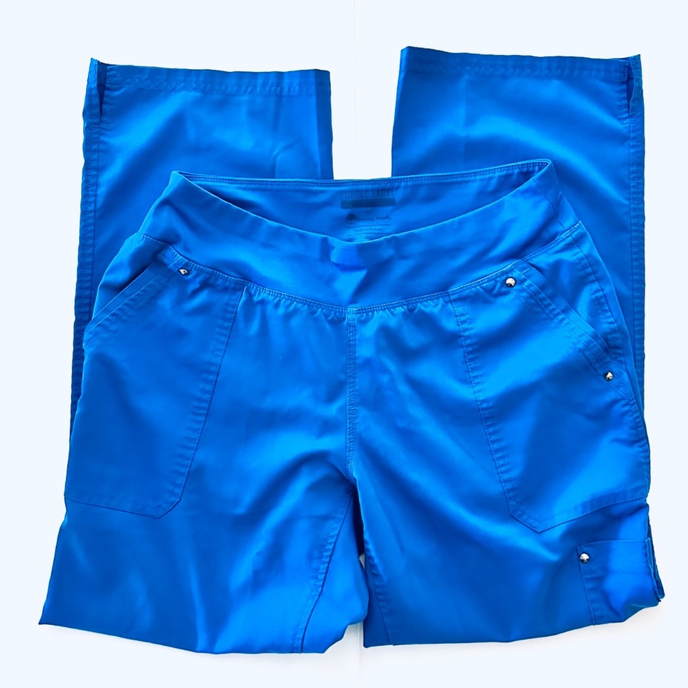 Scrubs Set Purple Label by Healing Hands in Royal Blue Size Medium Petite - Picture 3 of 12